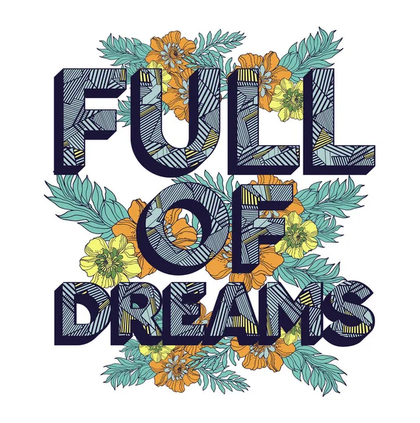 Dream on, new york, slogan typography — стоковый вектор