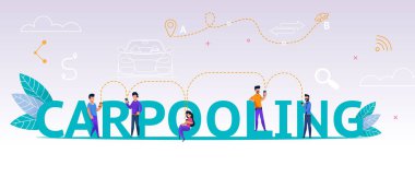 Online başvuru Carpooling kullanarak grup insanlar