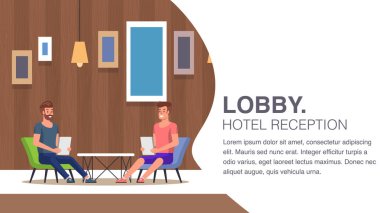 Otel resepsiyonu. Lobby Lounge. Konuk bekleme odası