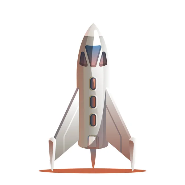 Vector Illustration Rocket Preparing for Launch — Stock Vector