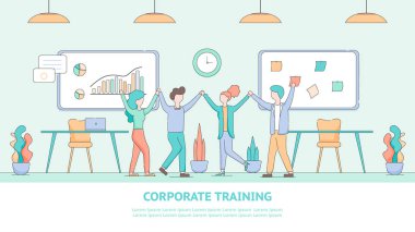 Çalışan gelişimi için afiş kurumsal eğitim