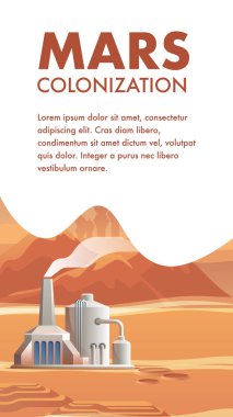 Koloni için vektör Teknik yapı yaşam destek