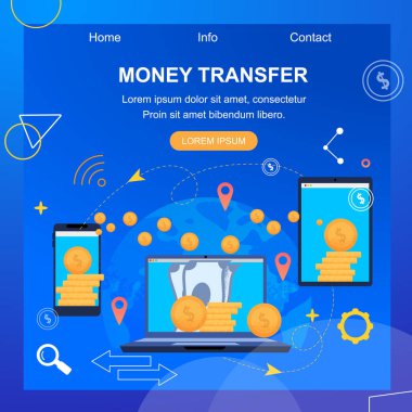Para transferi. Nakliye ve masraflar. Banka parası. Özel el menü veya uygulama onların telefon. Kullanıcılar Transfer salonu ve restoran gibi iş için başka bir kişi veya ödeme fonları.