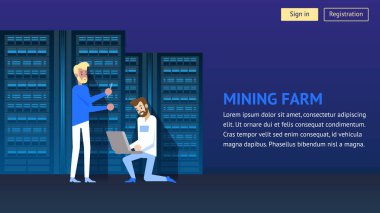 Bitcoin veya Etherum Cryptocurrency araştırma grubu. Cyber bilgisayar ağı. Datacenter afiş. Güvenlik para Transfer kavramı. Dünya sanal Cryptocoin maden teknolojisi. Mali Datacenter.