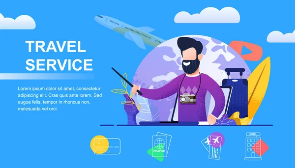Travel Service Selection vaše individuální dovolená — Stockový vektor