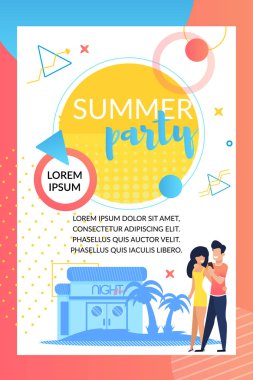 Yaz partisi. Gece kulübü. Dans City Beach Bar.
