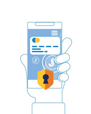 Beyaz arka plan üzerinde vektör düz güvenlik görevlisi.