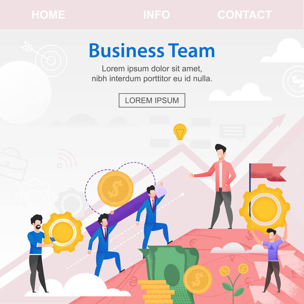 Square Flat Business Team Investors Young
.