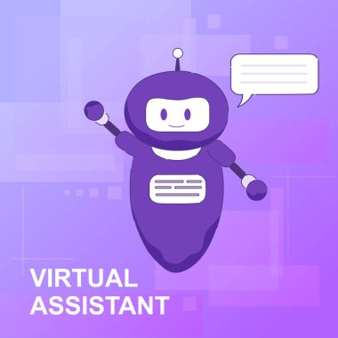 Yapay zeka hoş sohbet Bot mavi.