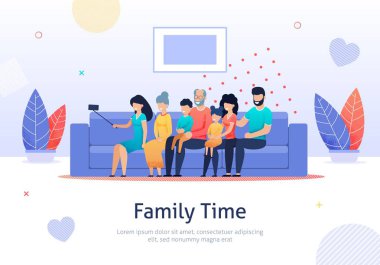 Aile harcama Iyi zaman birlikte fotoğraf çekmek.