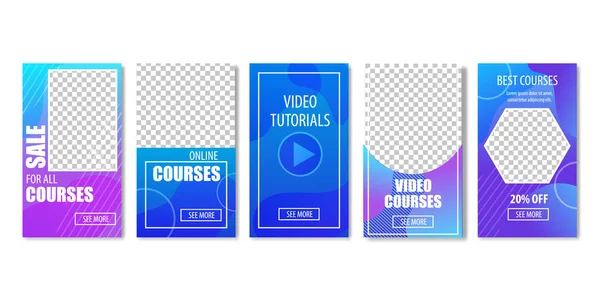 Πώληση για μαθήματα βίντεο, εκπαιδευτικό υλικό. — Διανυσματικό Αρχείο