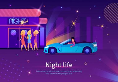 Gece Kulübü yakınlarındaki Arabada Adam Bekleyen Kızlar.