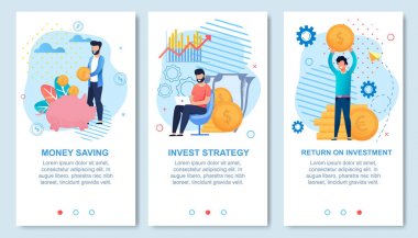 Para Tasarrufu ve Yatırım Sosyal Medya Düz Set