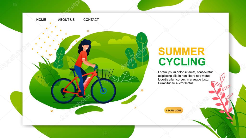 Landing Page Advertising Best Summer Cycling Offer
