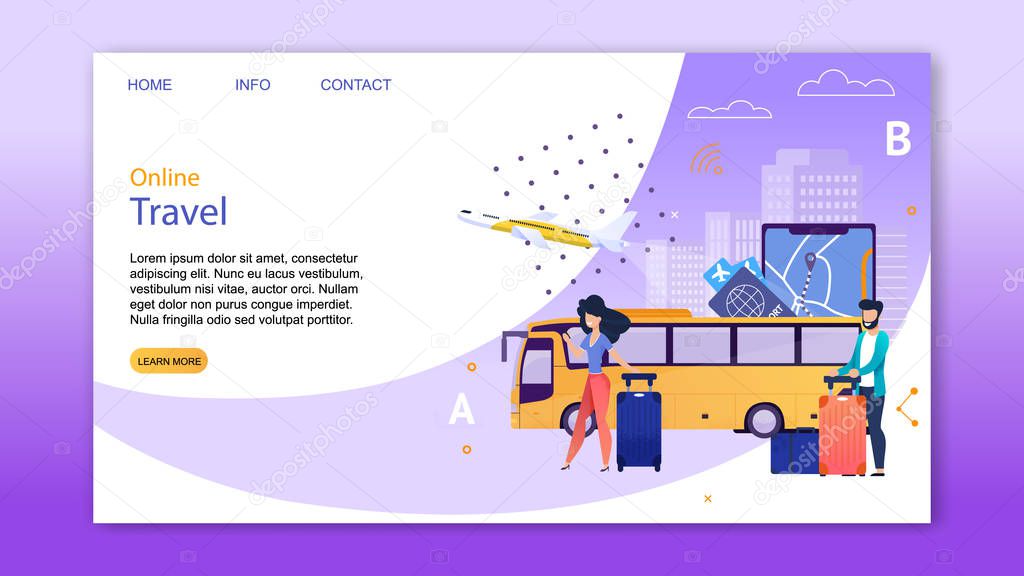 Online Booking Service for Travel Landing Page