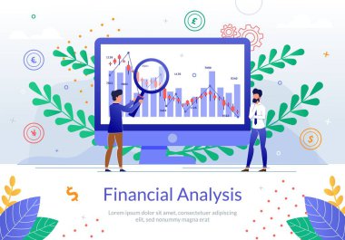 Şirket Büyüme Vektör Banner Finansal Analizi