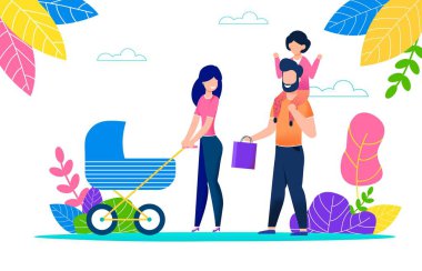 Sıcak Bir Yaz Günü Aile Açık Rekreasyon
