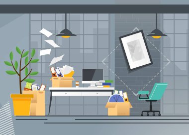 Şirket Ofisi Taşıma ve Ulaşım Karikatür