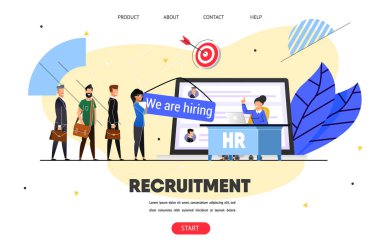 HR, Işe Alım Ajansı. Web Banner, açılış sayfası