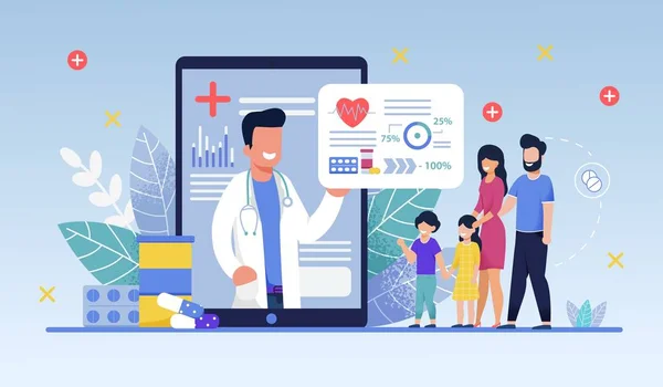 Sosyal medya şablonu, mobil uygulama Aile doktor