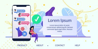 Womens giyim online mağaza düz vektör web sitesi