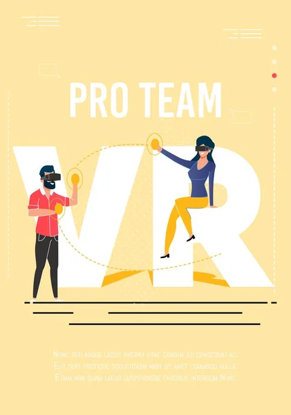 Plakat reklama Dołącz do Pro Team VR Gamers — Wektor stockowy