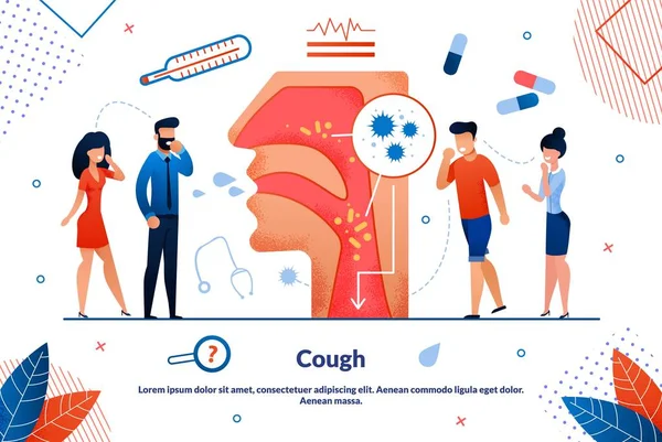 Informational Flyer Öksürük Yazı trendy Düz.