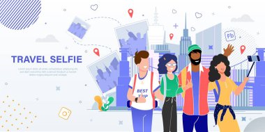 Seyahat Acentesi Flat Vector Reklam Banner