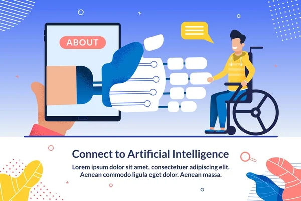 Prompt Banner Connect to Artifwcial Intelligence. — Stockvektor