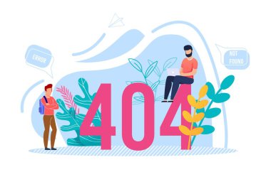 İstenen Sayfa Bulunamadı 404 Hata Düz Poster