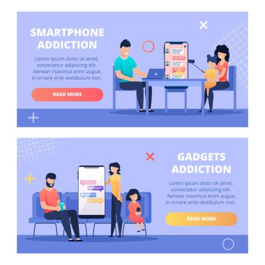 Bilgilendirici Banner Yazılı Smartphone Bağımlılığı.