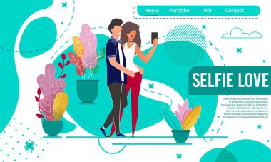 Çift Selfie Çek ile Romantik Açılış Sayfası