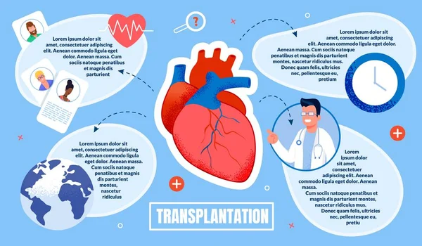 Dépliant d'information Inscription à la transplantation . — Image vectorielle