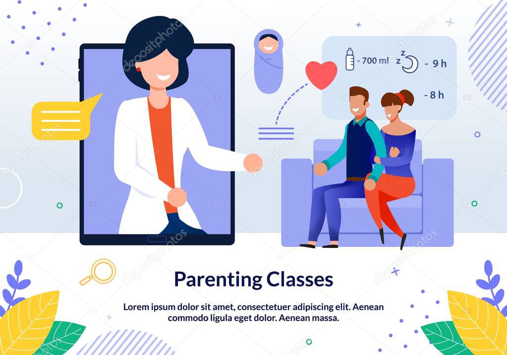 Parenting Classes for Future Parents Vector Banner