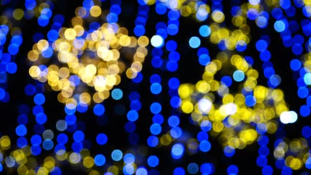 Centelleo de luces de Navidad de guirnaldas — Vídeos de Stock