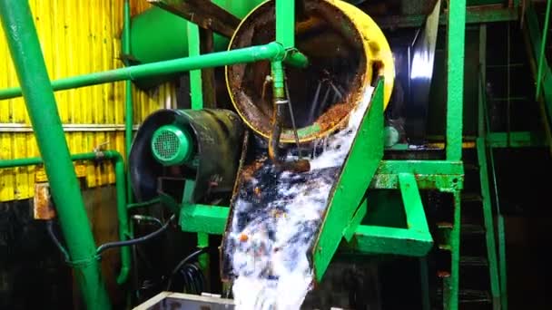 Butara очищень бурштин в потік води — стокове відео