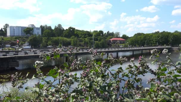 Movimento di veicoli e persone sul Ponte della Fortezza — Video Stock