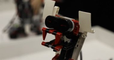 Kırmızı dişli robot-yılan inşa