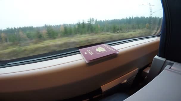 El viaje en el tren de alta velocidad — Vídeo de stock