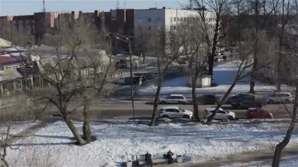 New Peterhof Olginogo gölet yakınında Nikolaev hastane — Stok video