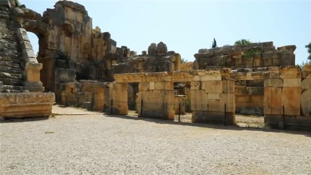 Starověké řecko-římské divadlo na světě. Turecko — Stock video