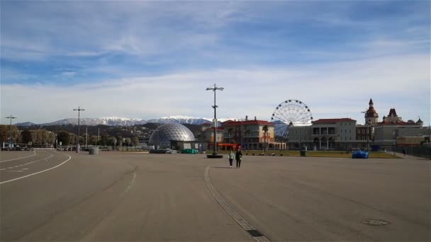 Nöjeskomplex på den olympiska parkens territorium — Stockvideo