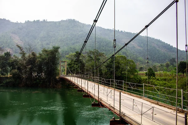 Giang Wietnam Marca 2018 Most Nad Rzeką — Zdjęcie stockowe