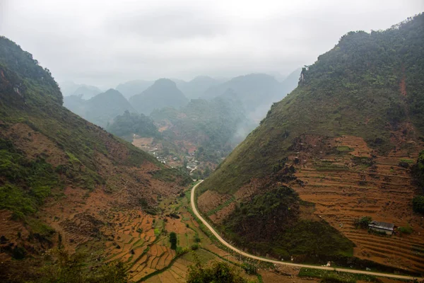 Giang Vietnam März 2018 Malerische Bergüberquerung Nordvietnam — Stockfoto