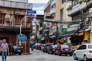 Bangkok, Tayland - 1 Mayıs 2018:: Yaşam meşgul ve ticareti Bangkok'un eski şehirde