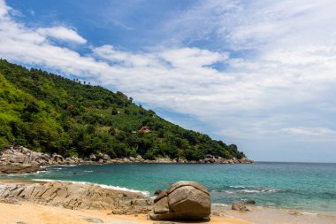 Phuket Tayland - 10 Mayıs 2018: Noi beach Phuket, büyük turizm küçük bir cennetten çok uzakta gizli hazinelerinden biridir