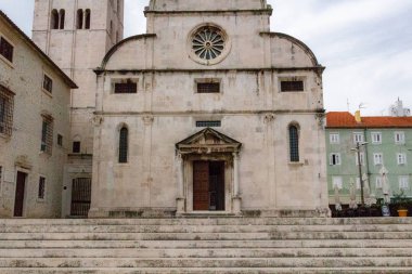Zadar, Hırvatistan - 23 Temmuz 2018: Saint Mary Zadar Eski Town Benedictine Manastırı