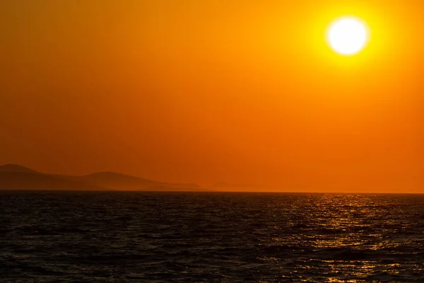 Zadar Croacia Julio 2018 Puesta Sol Sobre Isla Dálmata Ugljan — Foto de Stock