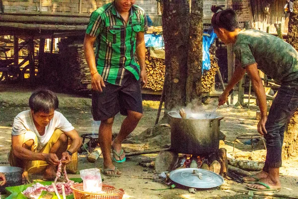 Bachong Μπα Λάος Απριλίου 2018 Μέλη Μιας Εθνοτικής Κοινότητας Μια — Φωτογραφία Αρχείου