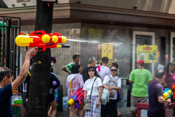 Songkran festa de água Silom — Fotografia de Stock